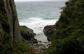View from the mouth of Scoor Cave